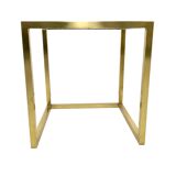 Set of Postmodern Brass, Steel and Glass Nesting Tables by Romeo Rega, Italy