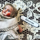 Old enamelled "biberons" plate. 1900/1910. earplate. nursery plate