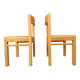 Vintage oak and wicker dining chairs, 1960s