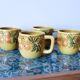 4 vintage slip fruit cups