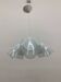 Mid-century minimalist folded glass hanging lamp, 1980’s