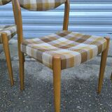 Set of 4 Scandinavian chairs 1970