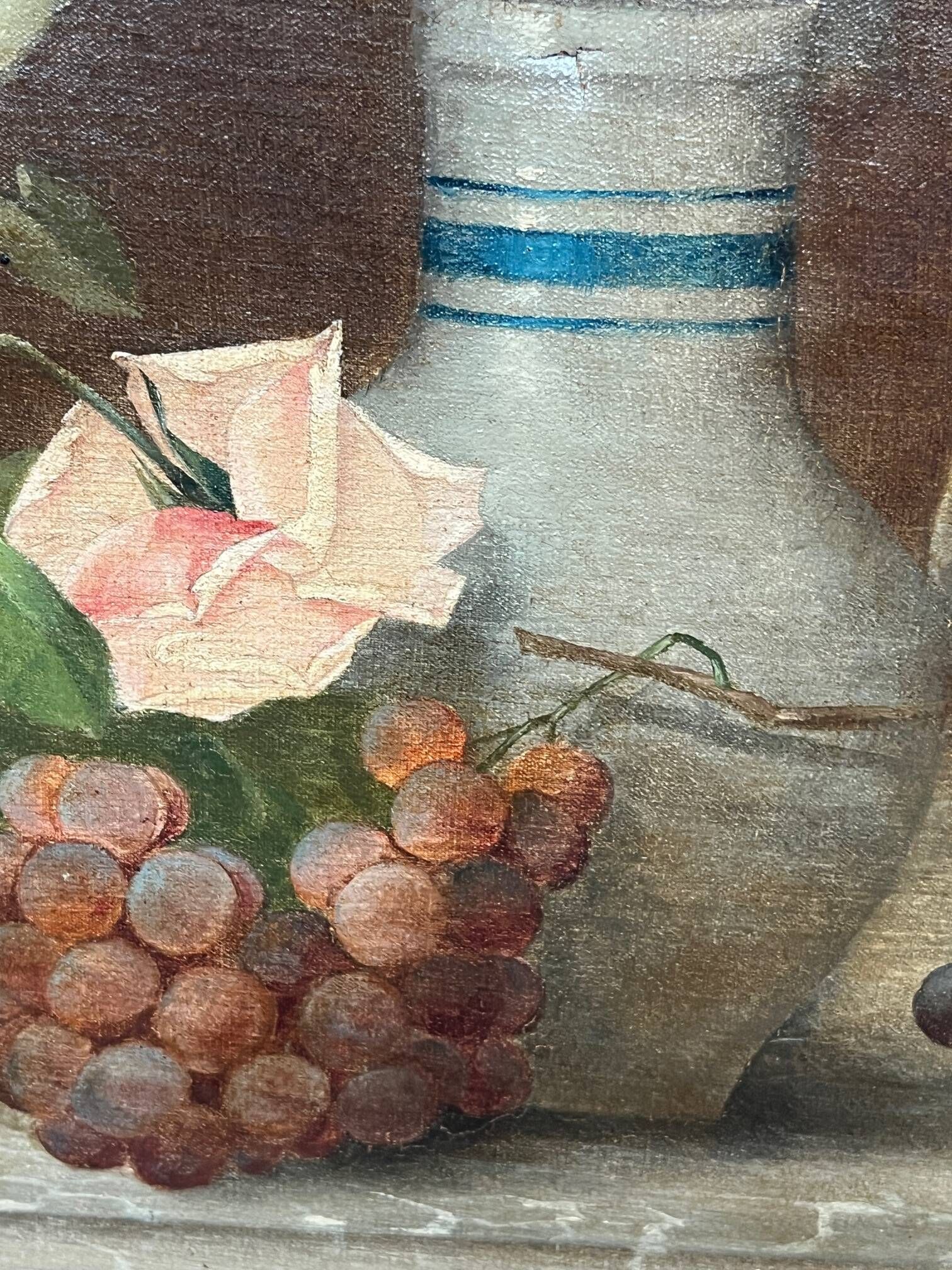 Josse-Lambert Hubert Bellis (1831–1902), "Still Life with Flowers and Fruits."