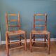 Pair of straw chairs