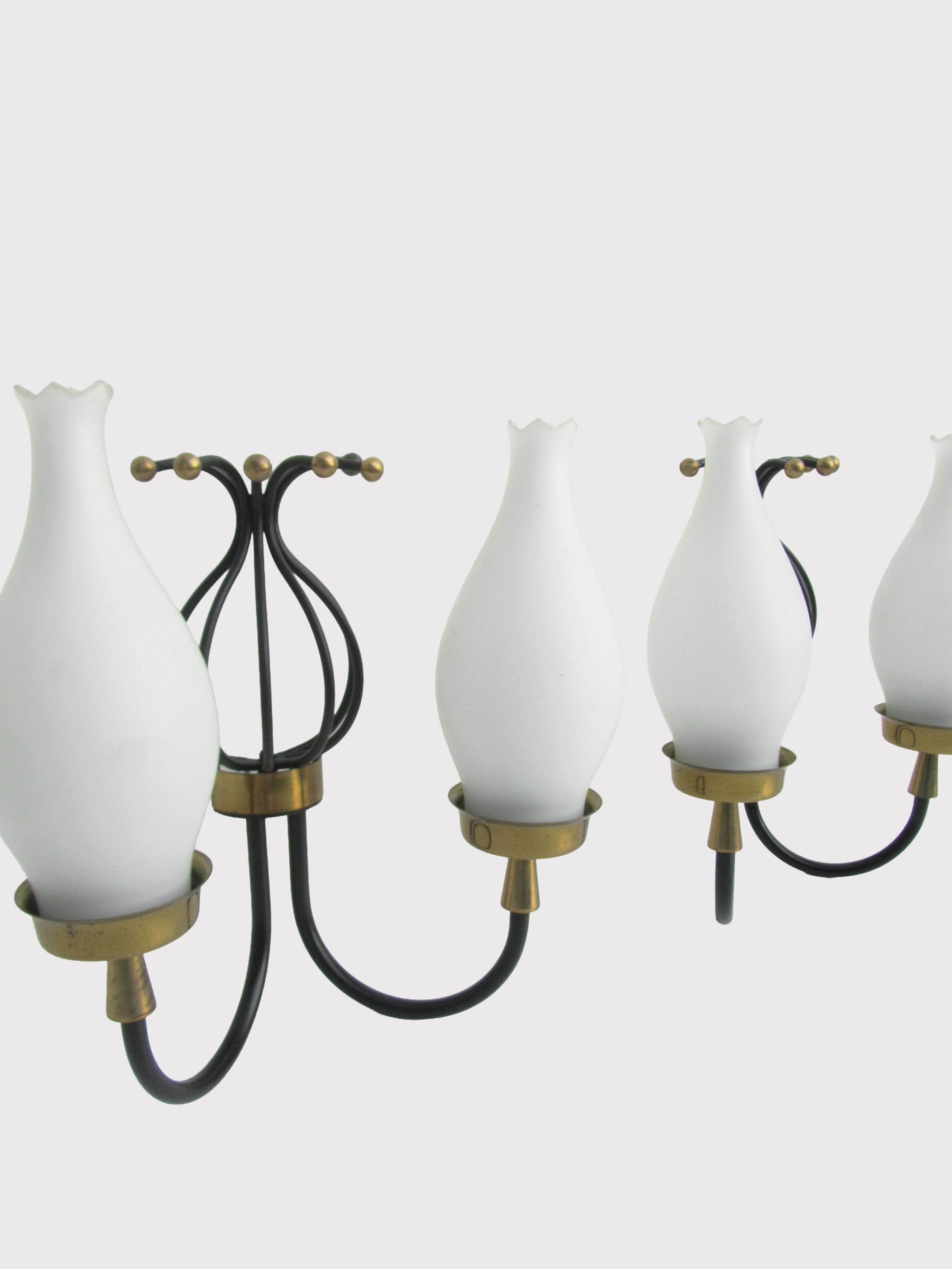 Set of 2 Italian vintage  wall light sconces in style Arredoluce/ Stilnovo