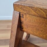Vintage storage stool, made of wood, handcrafted.