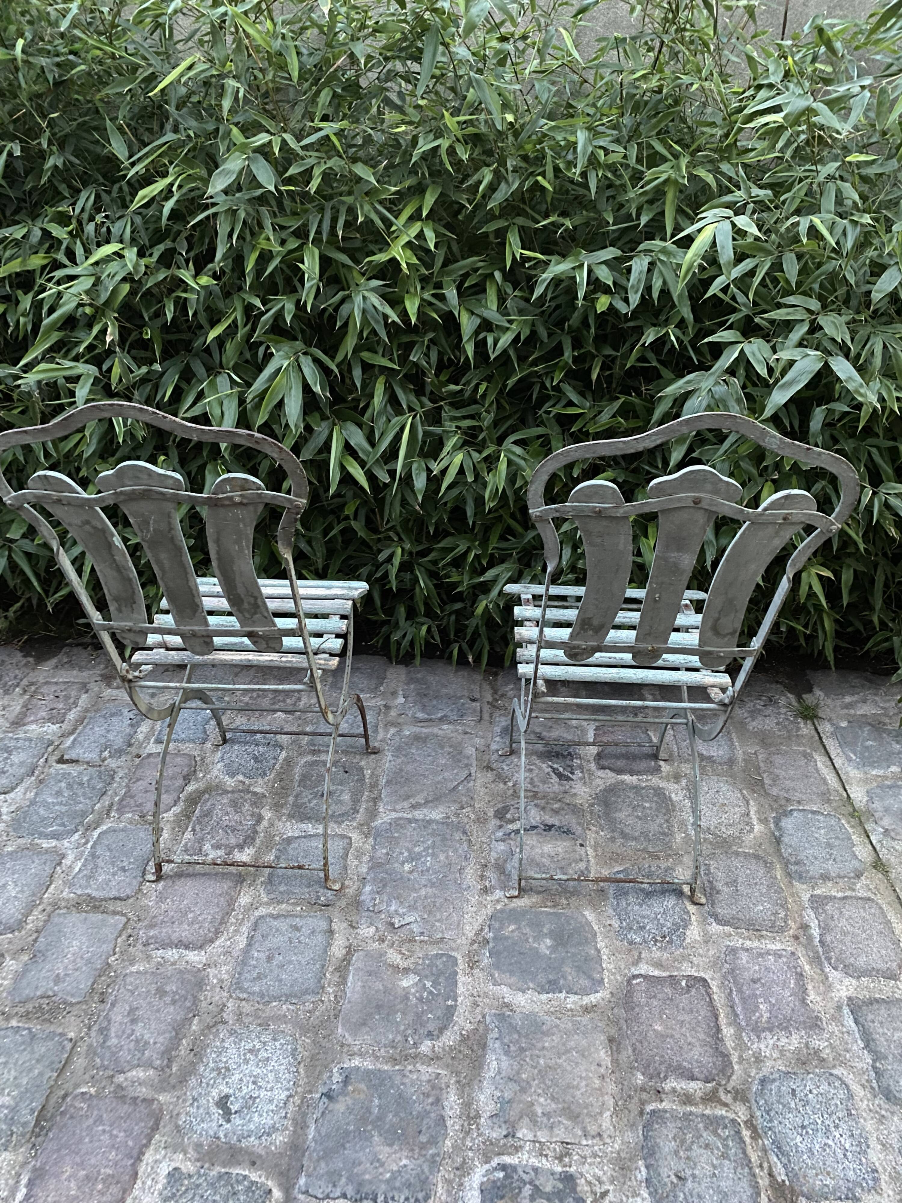 Antique garden chairs