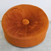 Round armchair in the style of Pierre Paulin, oversized pouf, velvet.