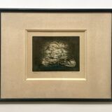 Oil painting & mixed techniques on framed canvas & signed by the artist.