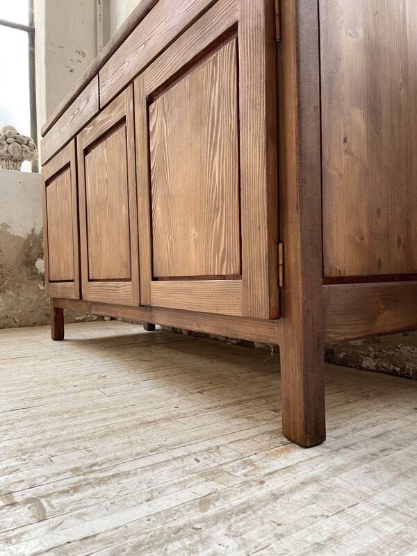 Buffet en pitchpin et pin années 50