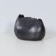 Sculptural vase by Keiko Yoshida from 1971 in black ceramic