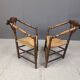 Paire de chaises d'angle hollandaises anciennes, années 1920