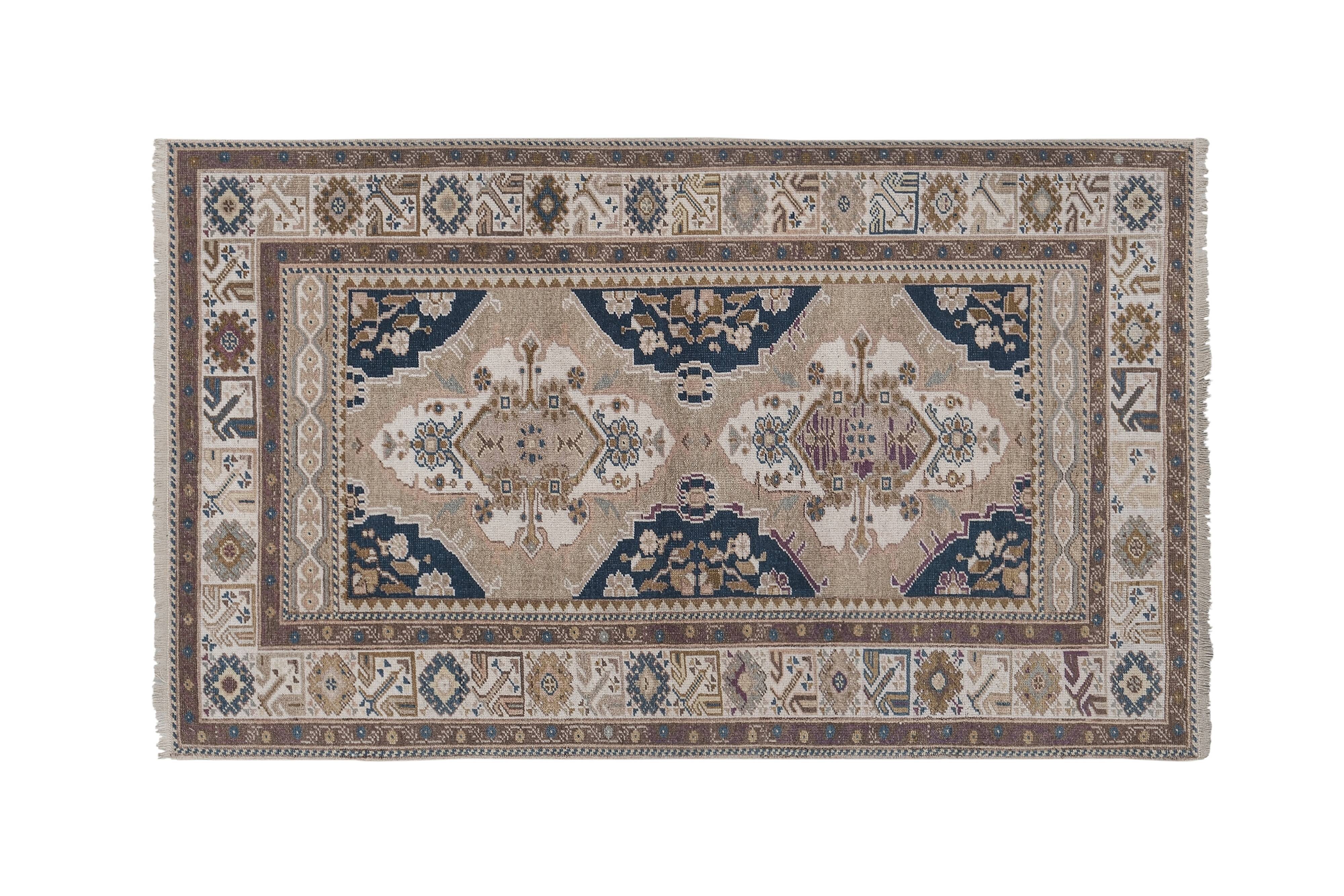 Vintage Turkish Oushak Rug Handwoven 91x156 cm