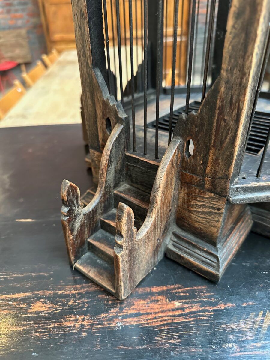 Handcrafted teak cage