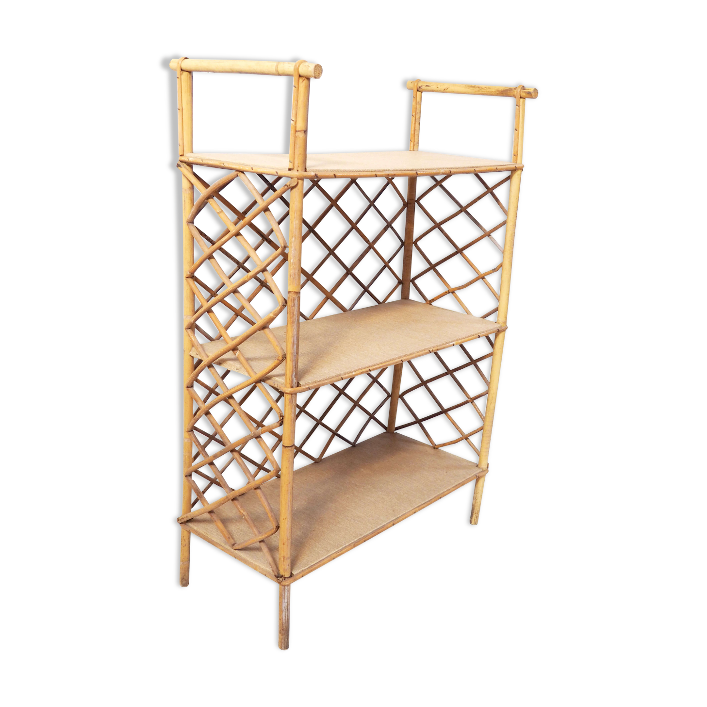 Rattan shelf