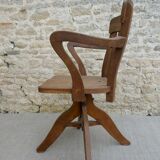 American office chair, swivel, oak