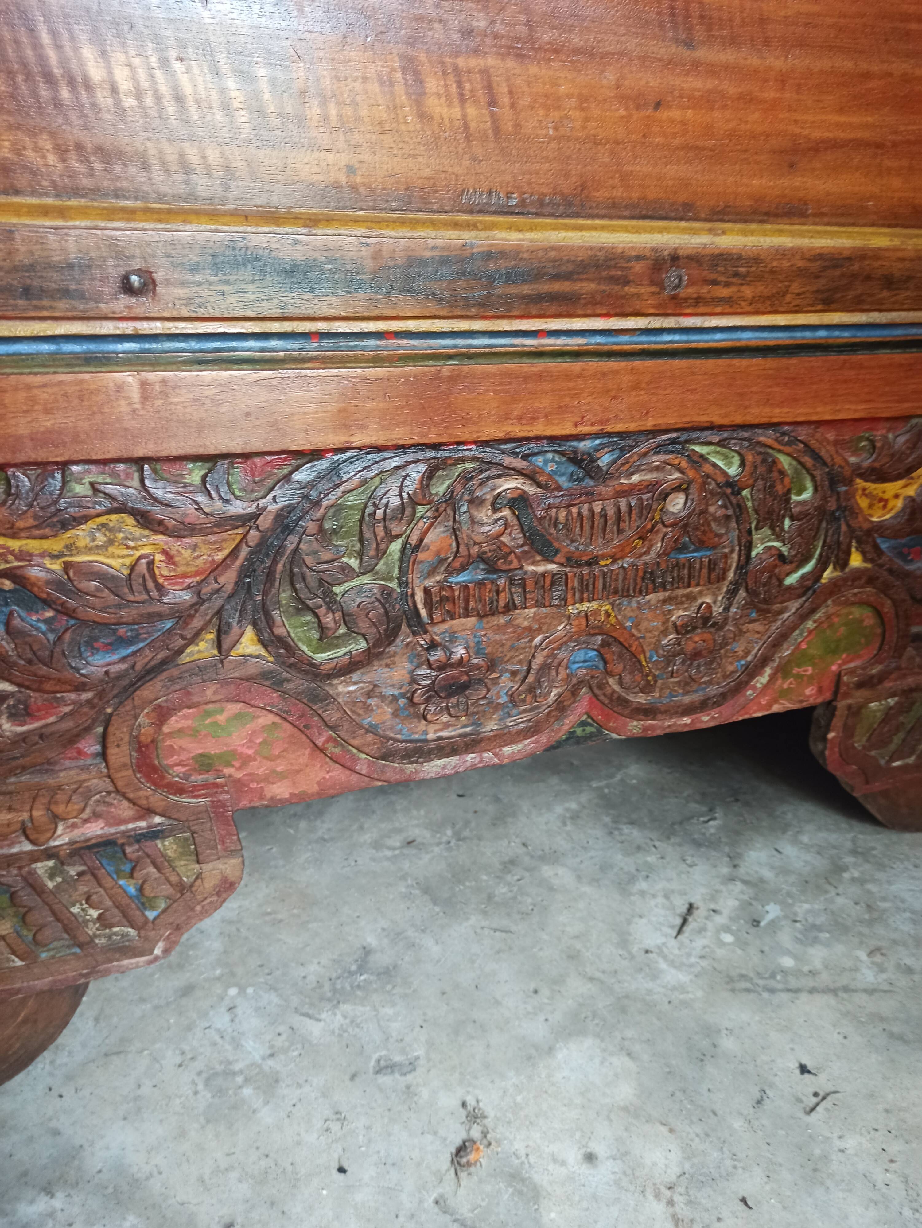 Massive teak balinese wedding box