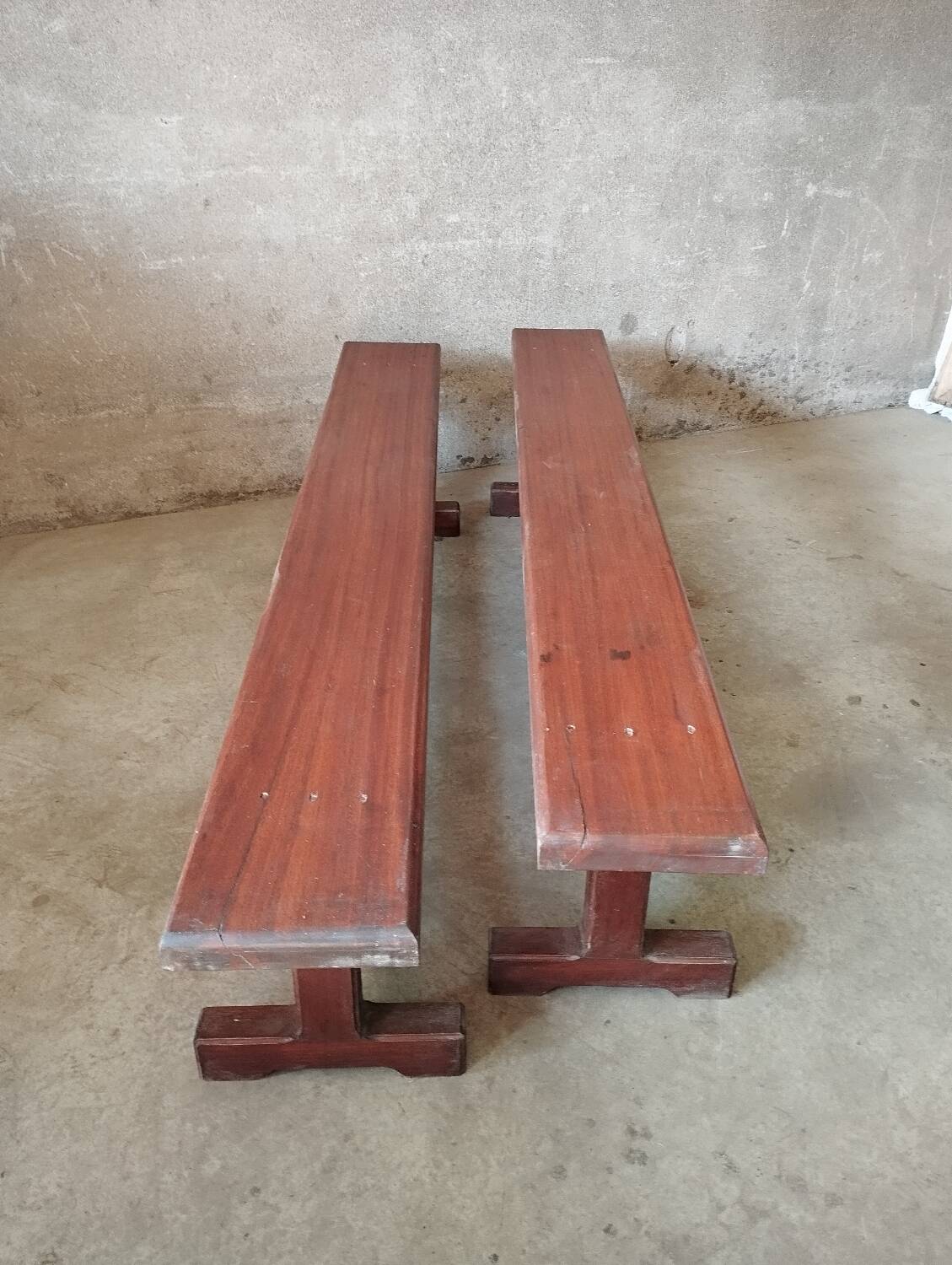 Farmhouse table and 2 benches set