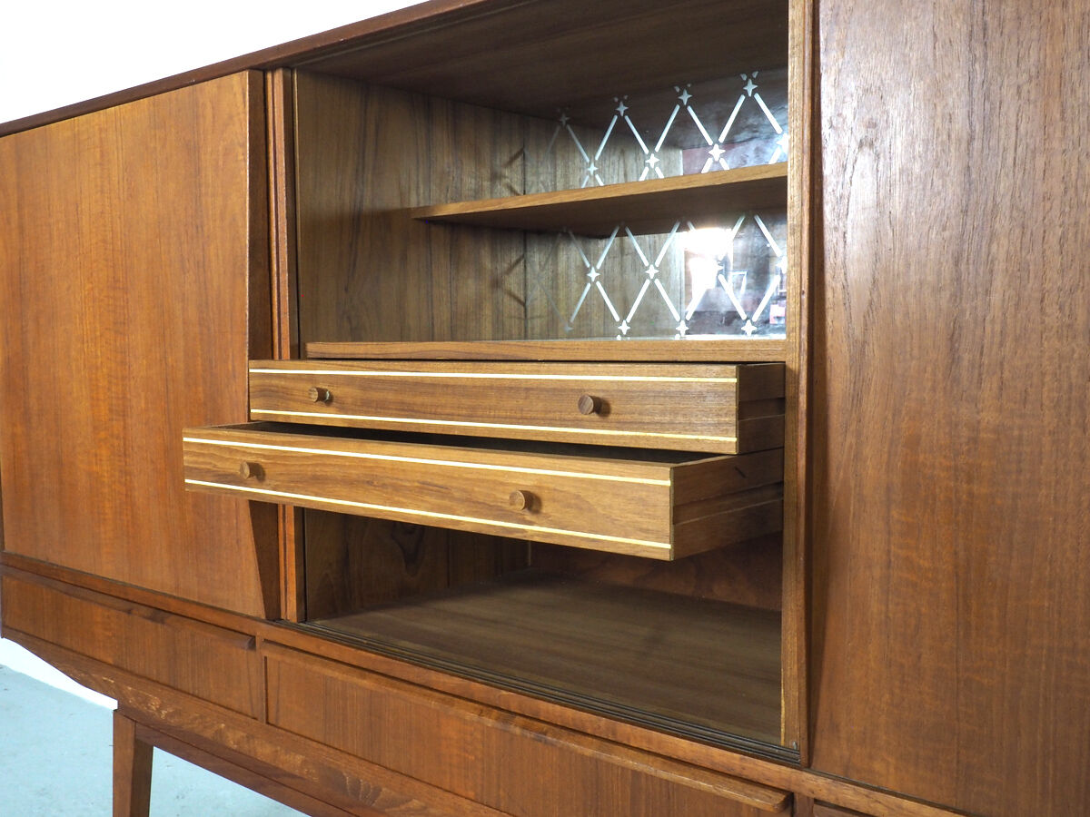 Danish teak sideboard with sliding doors, 1960