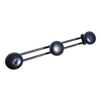 Porte manteaux noir vintage 3 patères