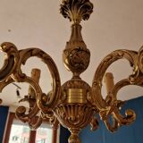 Lustre en bronze laitonné  vintage