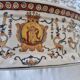 Hand-painted Toussi Court plate or tray and planter set