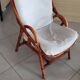 Sofa armchairs and coffee table in vintage rattan of six pieces
