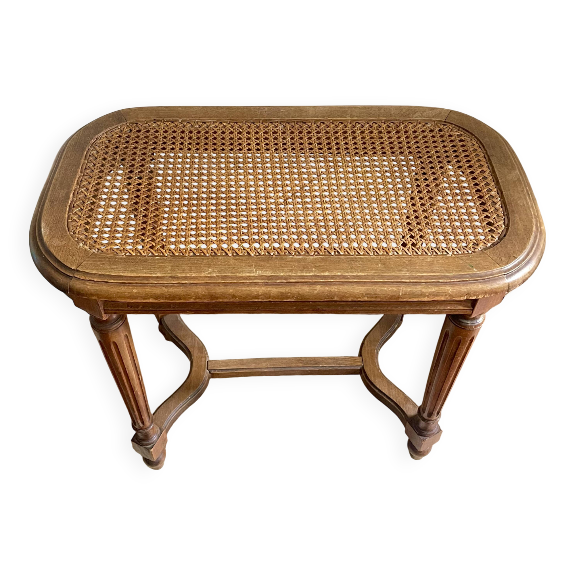 Tabouret de piano ancien / cannage parfait état