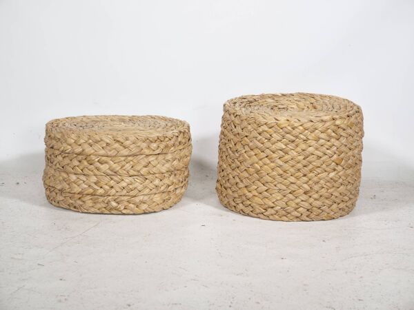 Tabourets gigognes design des années 1970 Tabourets tissés