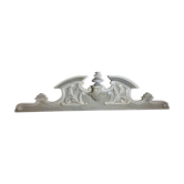 Old patinated gray pediment
