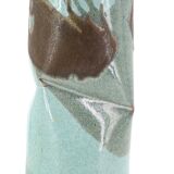 Blue vase with abstract ceramic decor by Jean Cacheleux