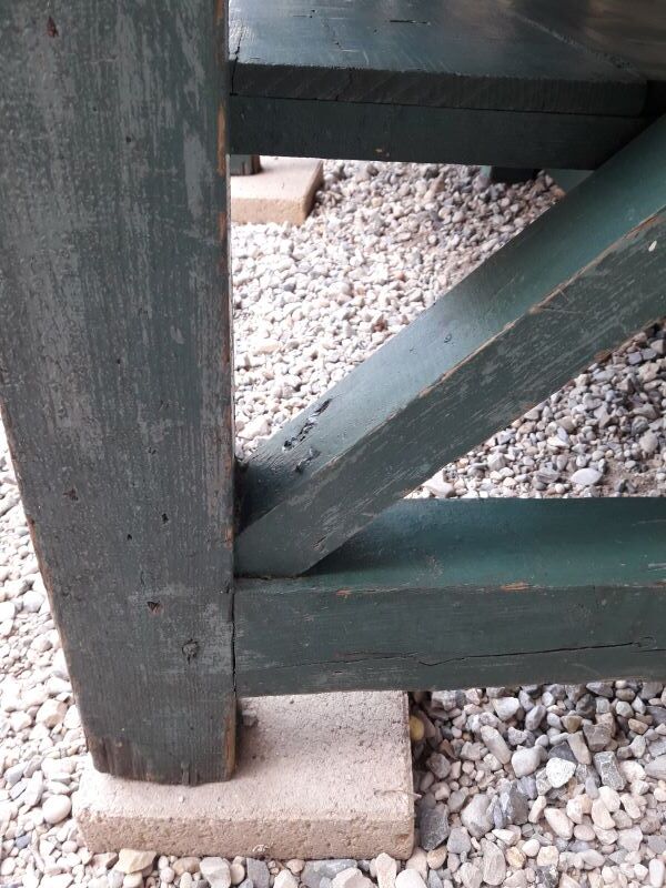 Établi industriel d'atelier 4m ancien