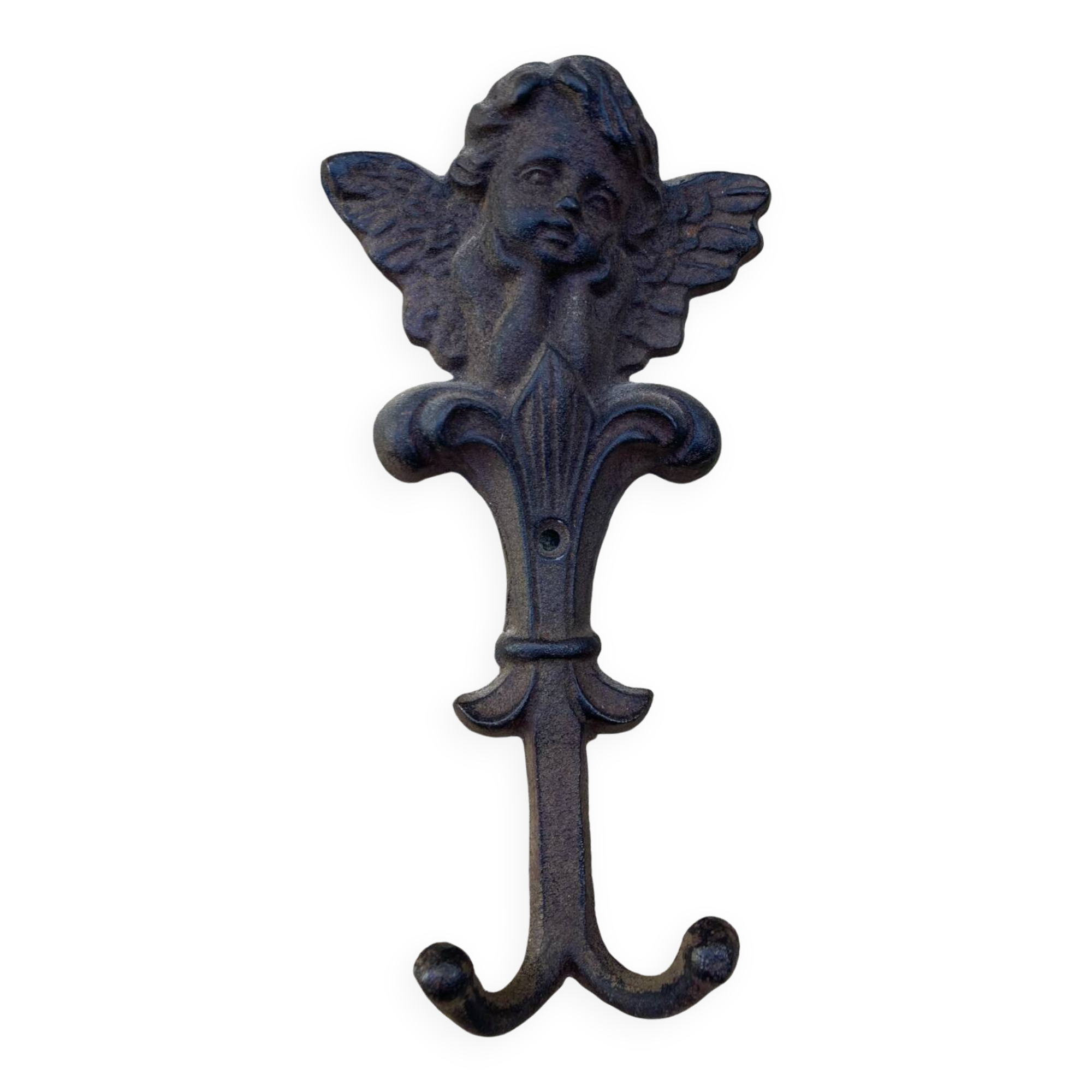 Double cast iron “Angel” coat hook