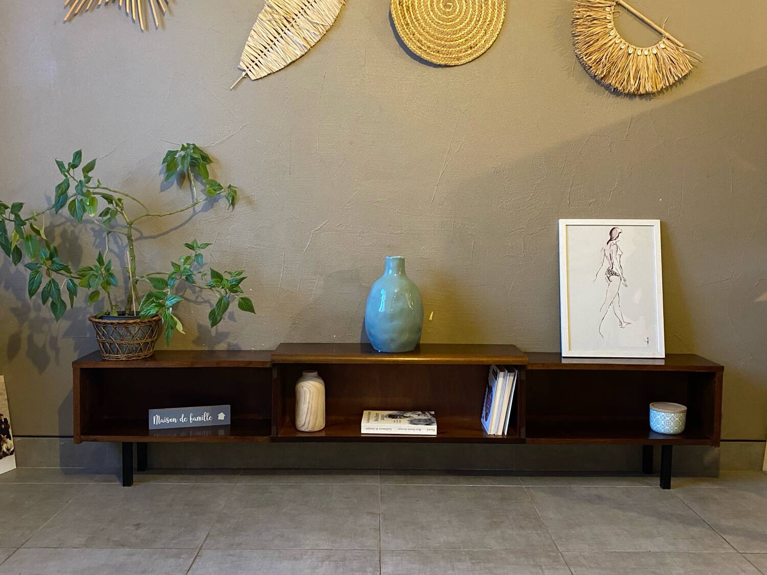 Vintage wooden sideboard (shallow)