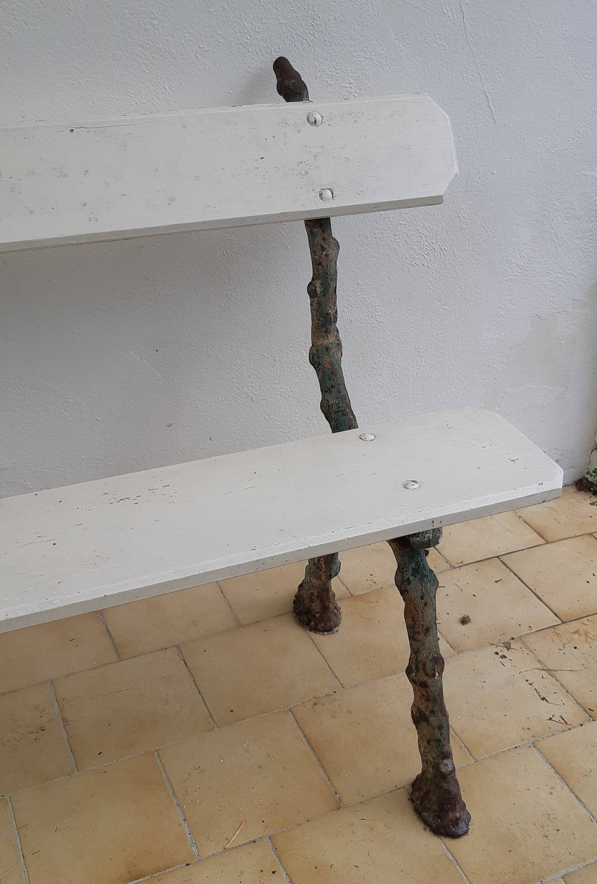 Cast iron garden bench