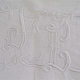 Old embroidered flat sheet - 1-