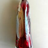 Contemporary art glassware, master glassmaker John A Slatcher. Gold & silver inclusion