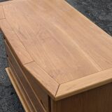 Brutalist chest of drawers in vintage elm 1980