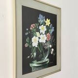 Vintage Still Life Painting of Flowers