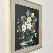 Vintage Still Life Painting of Flowers