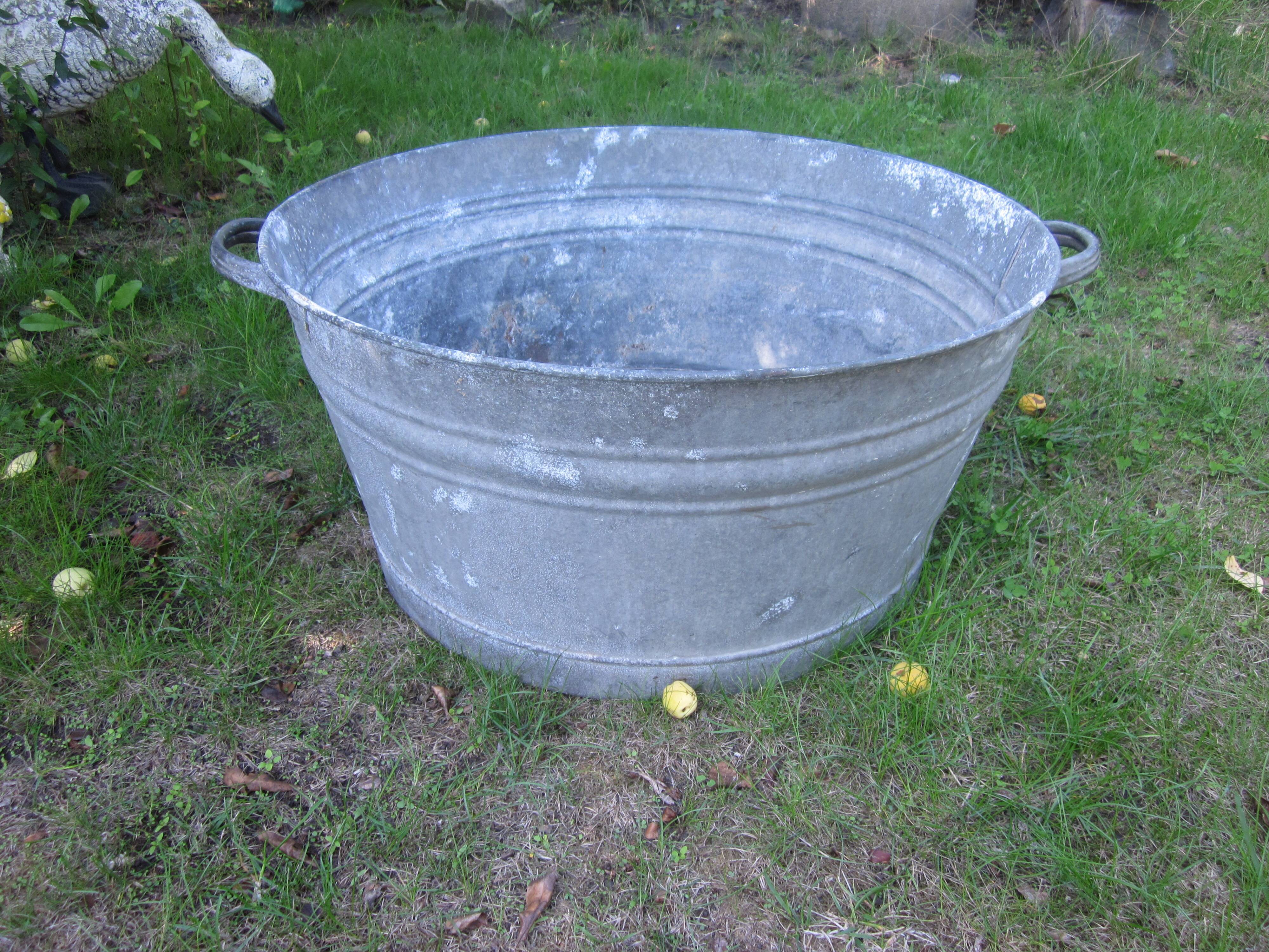 Old zinc basin