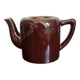 Vintage brown ceramic teapot