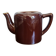 Vintage brown ceramic teapot