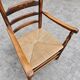 Early 20th century handcrafted and carved highback / ladder back chairs /