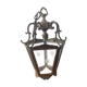 Bronze and chiseled glass hanging lamp