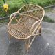 Vintage shell rattan chair