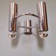 Double wall light in chromed metal, G. SCOLARI, 70s