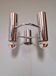 Double wall light in chromed metal, G. SCOLARI, 70s