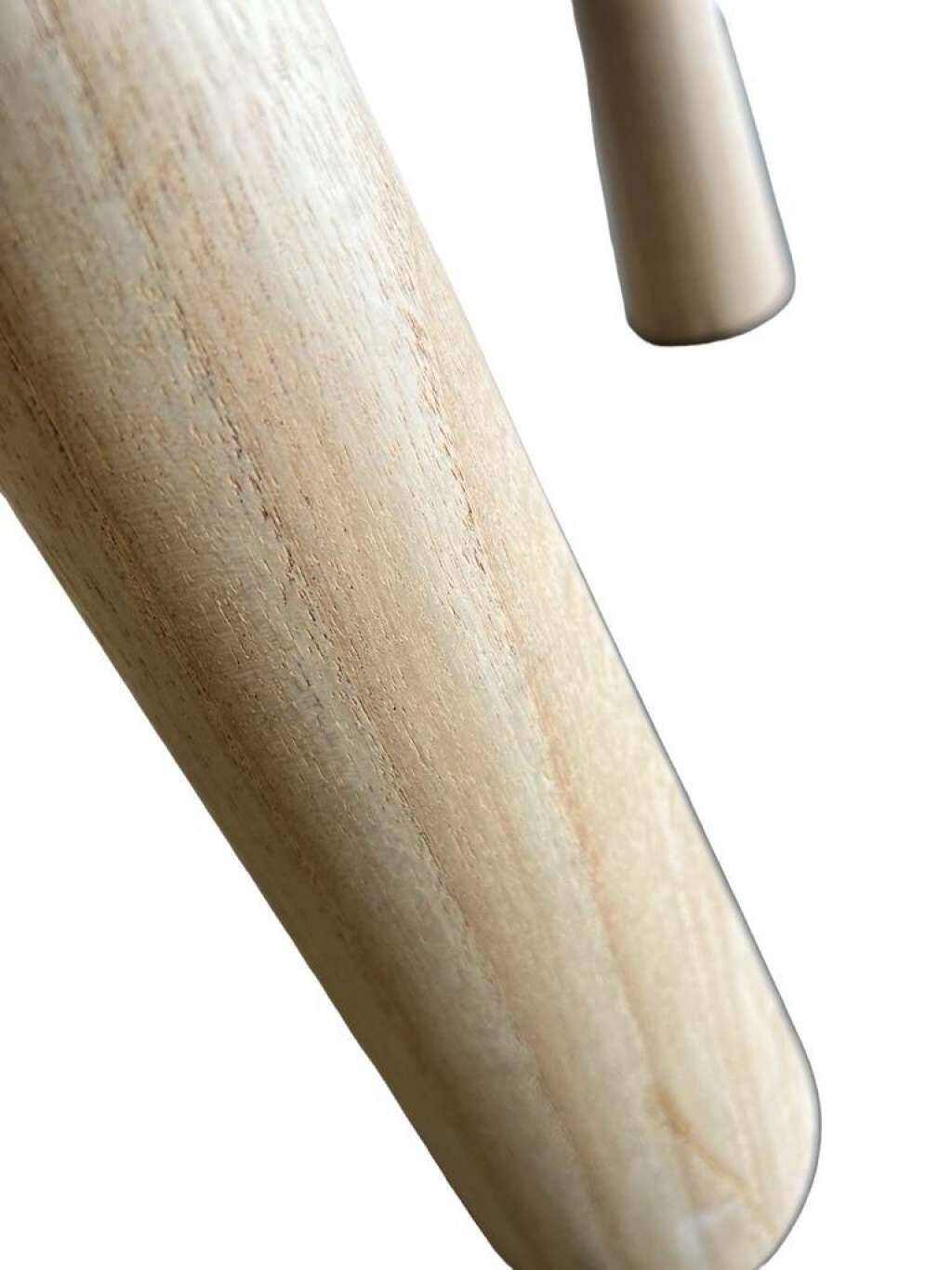 Solid wood chair with conical legs