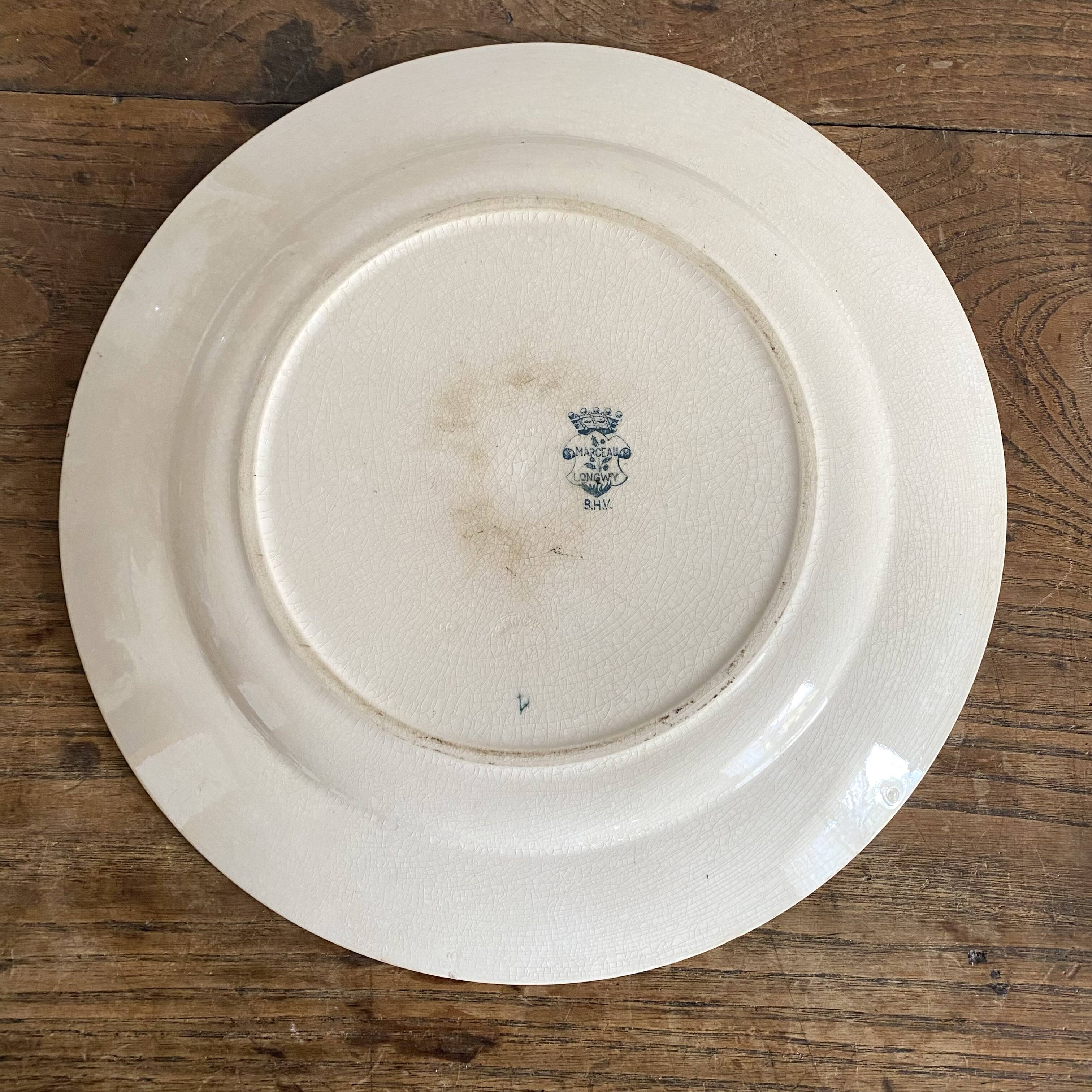 Longwy iron earth round dish, Marceau model